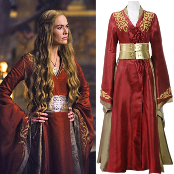 Game Of Thrones Queen Dress Cersei Lannister Red Dress Embroidered Cersei Lannister Halloween Costume